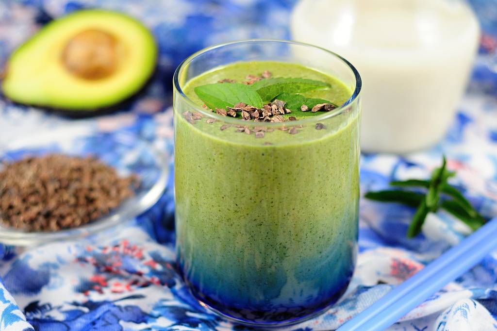 Avokádové smoothie s mätou