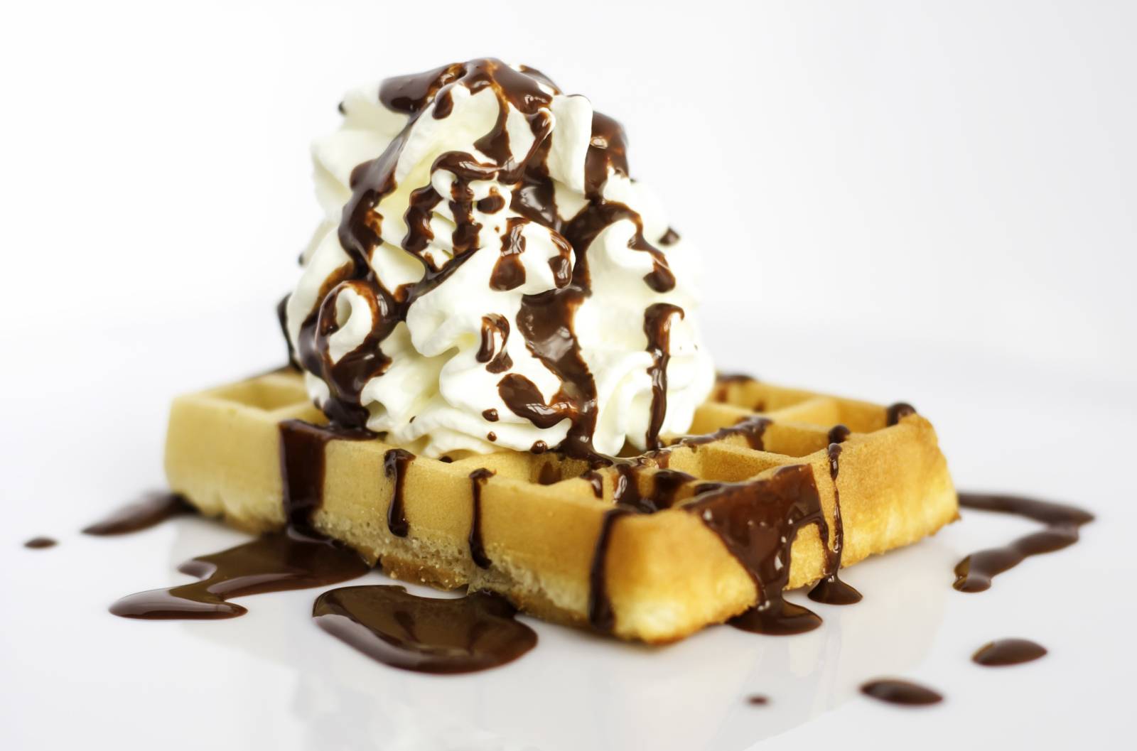 Belgické wafle so šľahačkou