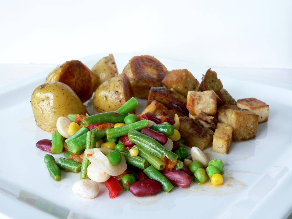 Seitan so zapekaným zemiakom