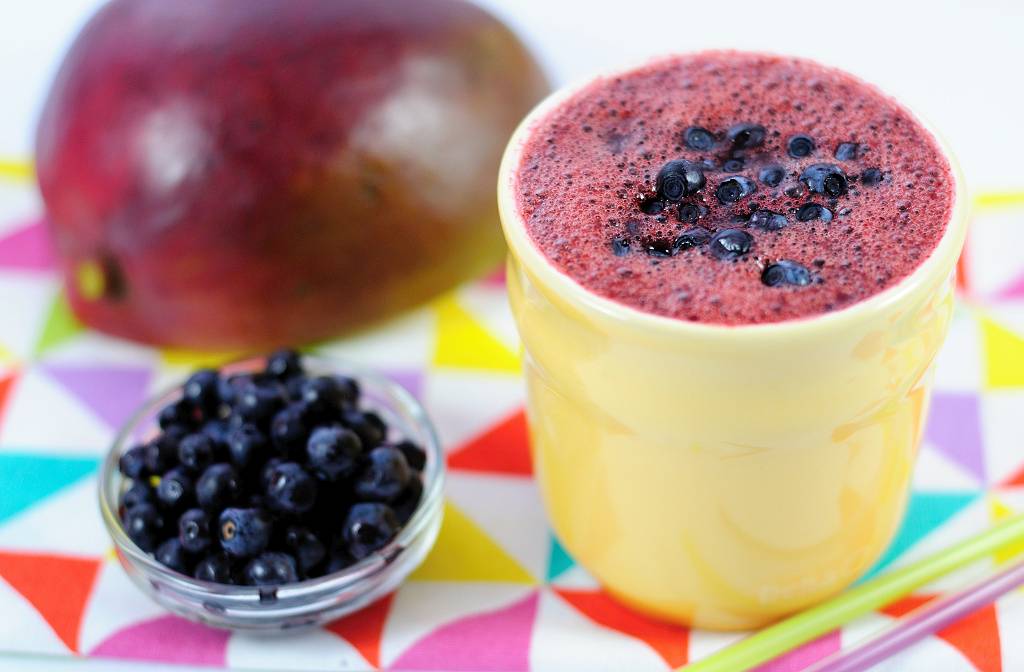 Čerstvé smoothie s čučoriedkami